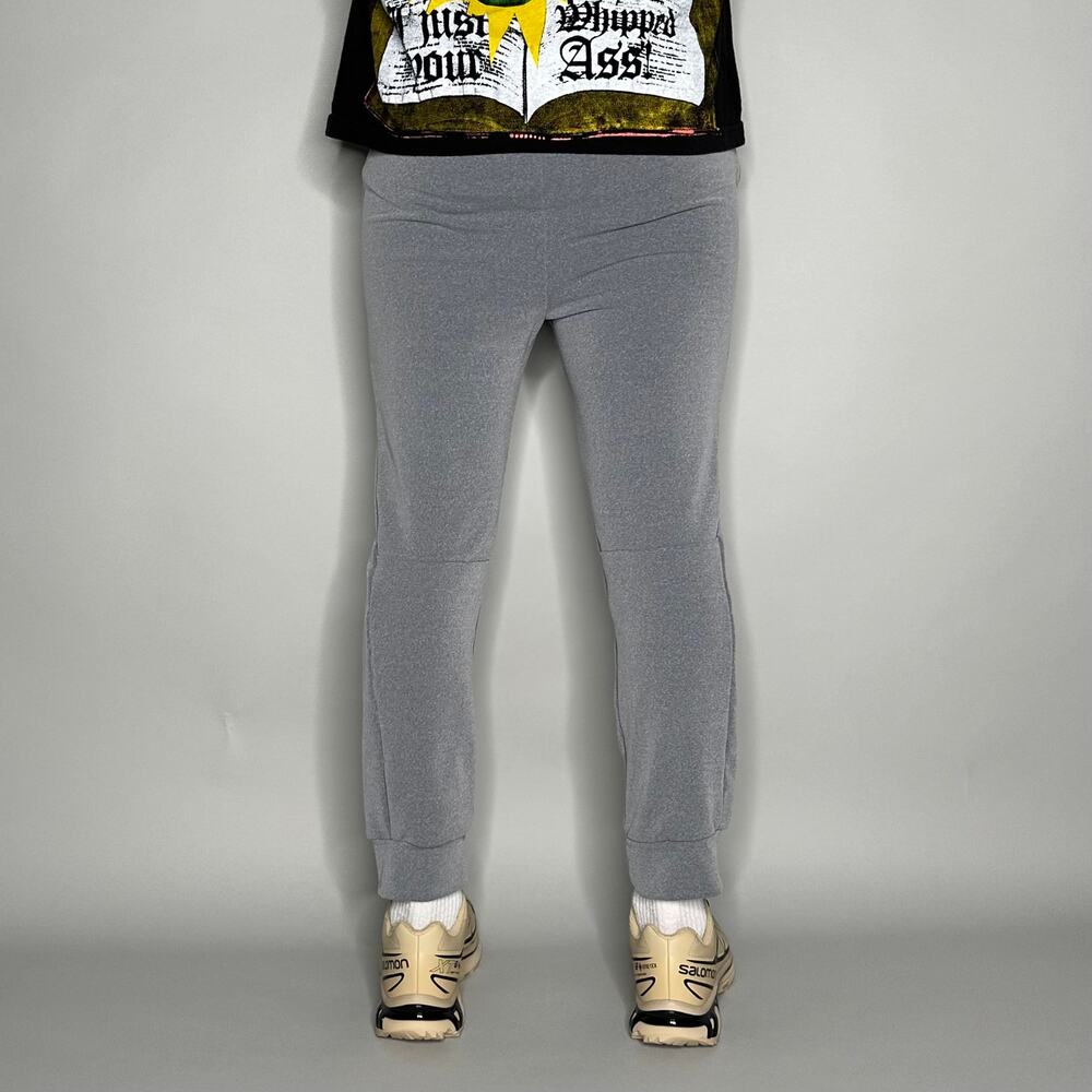 Vintage Y2K Nike Sweatpants Mens XL Grey Black Swoosh Dri Fit Cotton Joggers - Picture 3 of 4